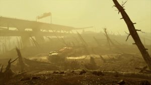 a scene of the wasteland from Fallout 4