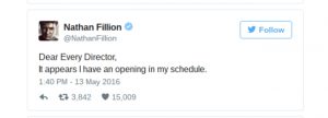 Nathan Fillion tweets