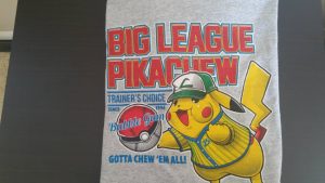 Pikachu advertises Big League Chew