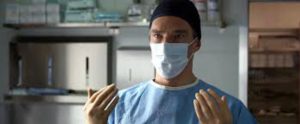 Benedict Cumberbatch as Doctor Strange prepping for surgery. 
