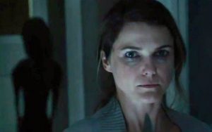 Keri Russell about to be abducted in Dark Skies