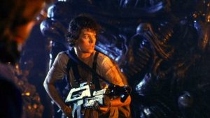 Sigourney Weaver as Ripley looks for Newt.