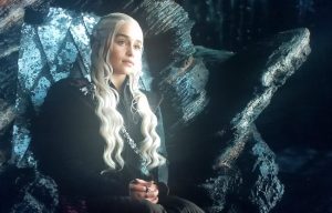 Daenerys awaiting Jon Snow to kneel