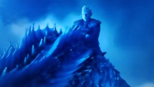 The Night King uses Viserion to destroy the wall 