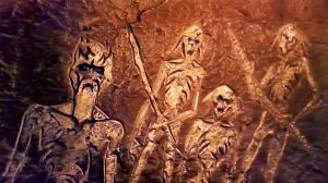 The First Men's cave paintings of White Walkers in The Spoils of War