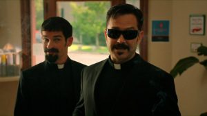 Father Sebastian and Padrigo fight evil in the classiest ways imaginable