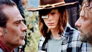 Negan and Rick face off in The Walking Dead