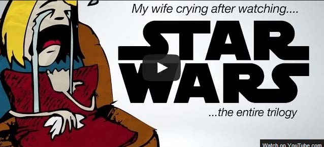 wife cries after star wars