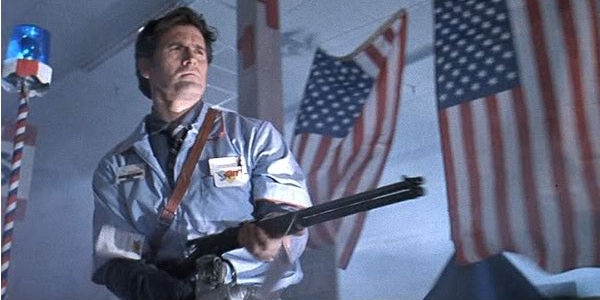 army of darkness - ash in smart with his boomstick