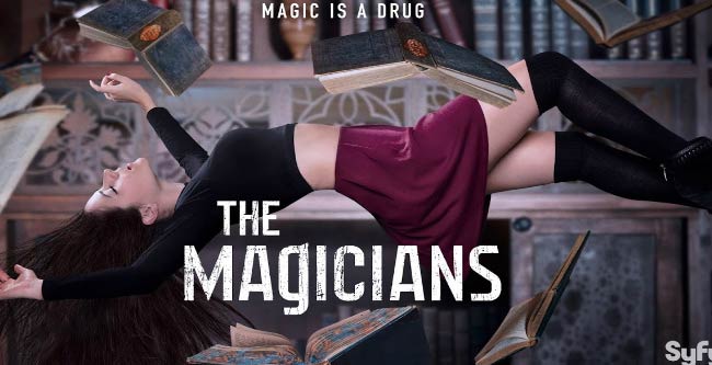 Magicians floating in air