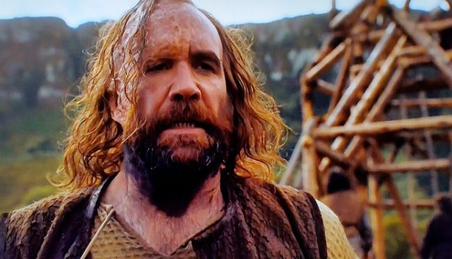 The Hound hard at work in his return to game of thrones