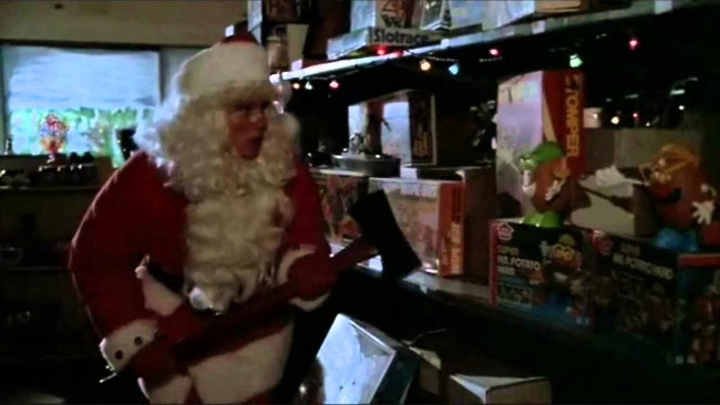 Billy as Santa Clause stalking his victim