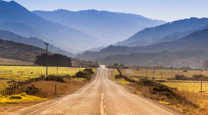 The open road awaits for travelers