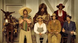 Adam Sandler and his regular cast in Ridiculous 6