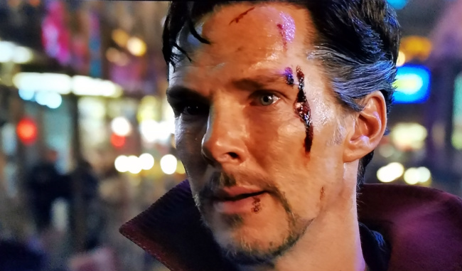 Stephen Strange fights back against evil