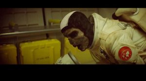 Zombie Martian ready to pounce on dinner