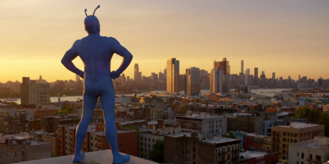 The Tick looks over the city he has sworn to protect in Amazon's new series