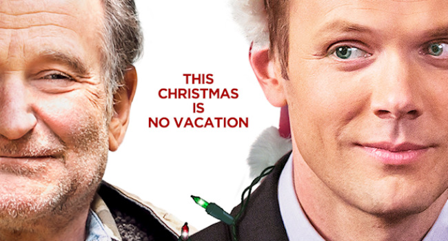 Robin Williams and Joel McHale poster for A Merry Friggin Christmas