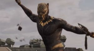 Eric Killmonger strikes a pose in Black Panther