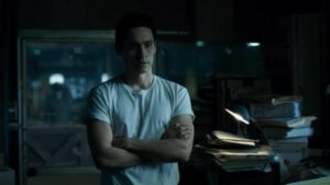 Jared Leto looks pensive in The Outsider