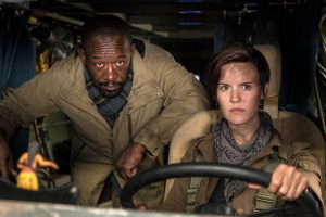 Morgan drives away from the Walking Dead