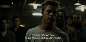 Brad Pitt in David Fincher's Fight CLub