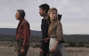 Wes Studi, Christian Bale, and Rosamund Pike star in Hostiles