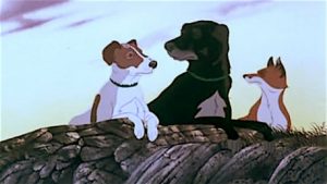 Snitter, Rowf, and the Tod in the animated classic The Plague Dogs