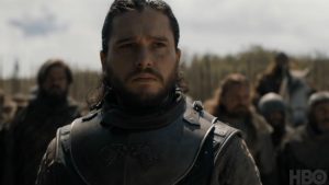 Jon Snow before invading King's Landing in The Bells Game of Thrones