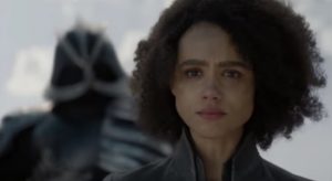 Missandei moments before her death in The Last of the Starks