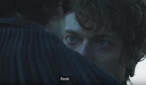 Theon Greyjoy as Reek in Game of Thrones