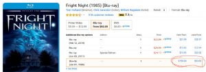 An inflated price for a Fright Night Blu-ray