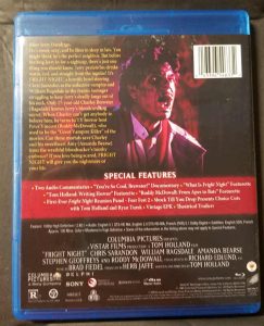 Back cover of Fright Night Blu-ray