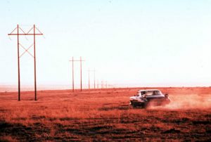 Making their way on a road trip from Hell in Badlands