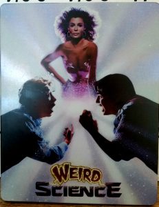 Blu-ray cover to Arrow Video's new blu-ray release of Weird Science
