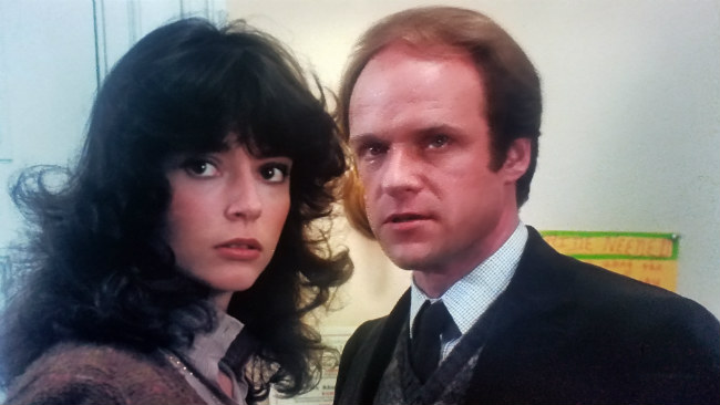 Rachel Ward being questioned by police in Night School