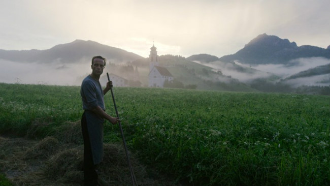 Franz Jagerstatter working the fields in A Hidden Life