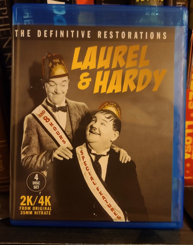 Cover of the Laurel and Hardy Definitive Restoration Blu-Ray