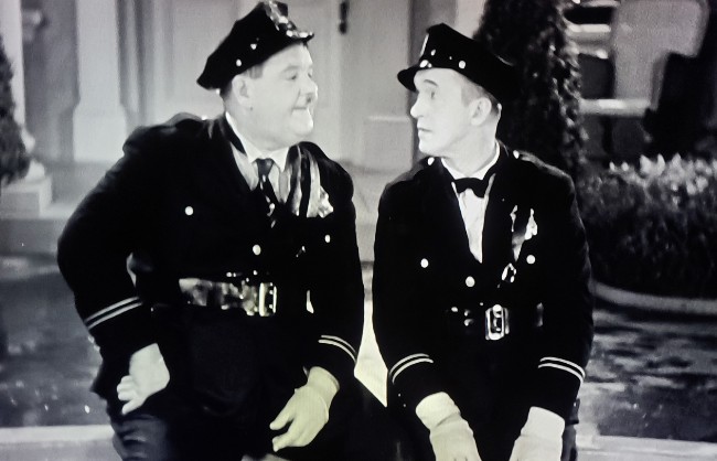 On the beat with Laurel and Hardy