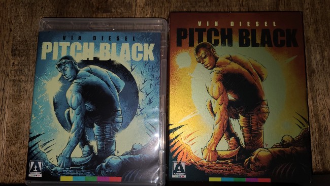 Pitch Black disc and slip cover for the Arrow Video release