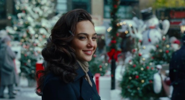 Diana smiles in a makeshift Christmas world