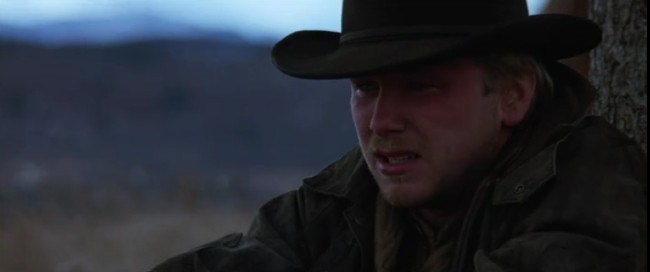 The Kid crying after killing a man in Unforgiven