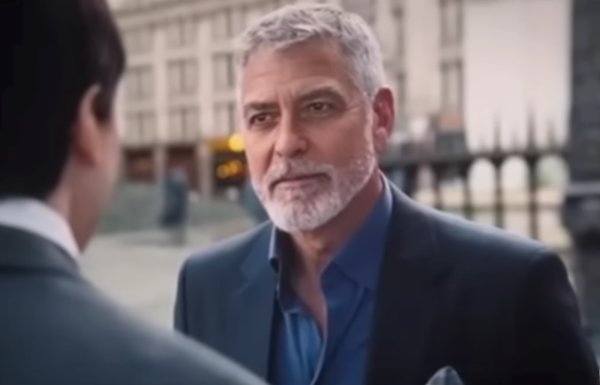 George Clooney reprising his role as Bruce Wayne in The Flash.