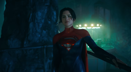 Supergirl standing in the Batcave in The Flash.