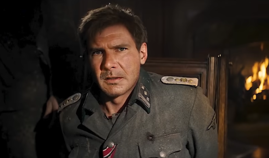 A de-aged Harrison Ford in Indiana Jones and the Dial of Destiny